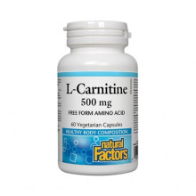 Natural Factors L-Carnitine 500mg 60 Vegetarian Capsules