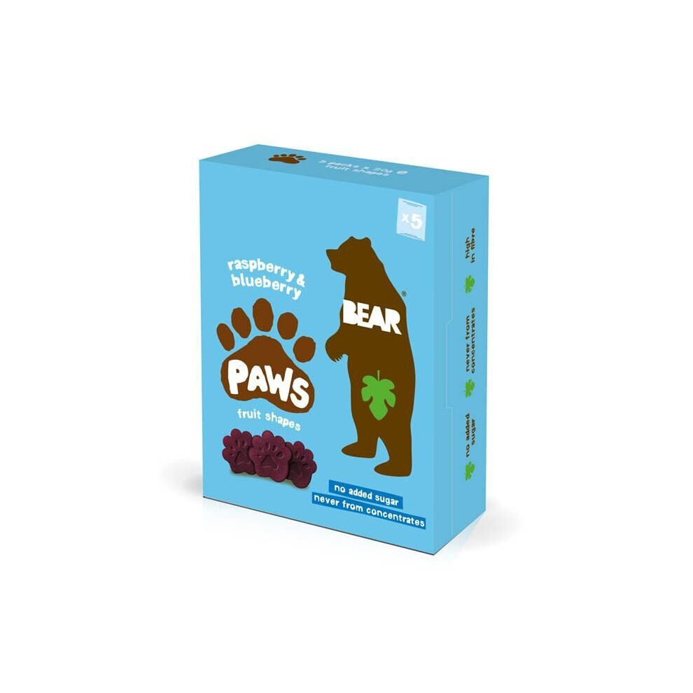Bear Paws Raspberry & Blueberry X 5 20G