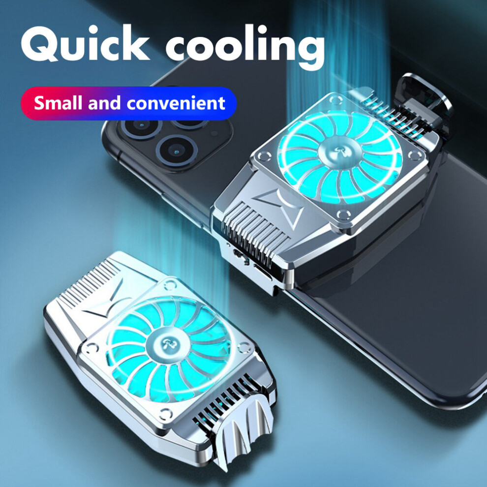 (Black, Rechargeable) H15 Universal Portable Mobile Phone Game Cooler Cooling Fan Radiator for iPhone