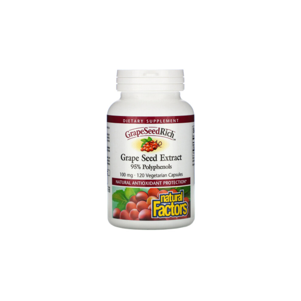 Natural Factor Natural Factors Grape Seed Extract 100 Mg 90 Vegetarian Capsules