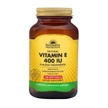 Sunshine Nutrition Natural Vitamin E 400 iu 100 Softgels  Antioxidant Support