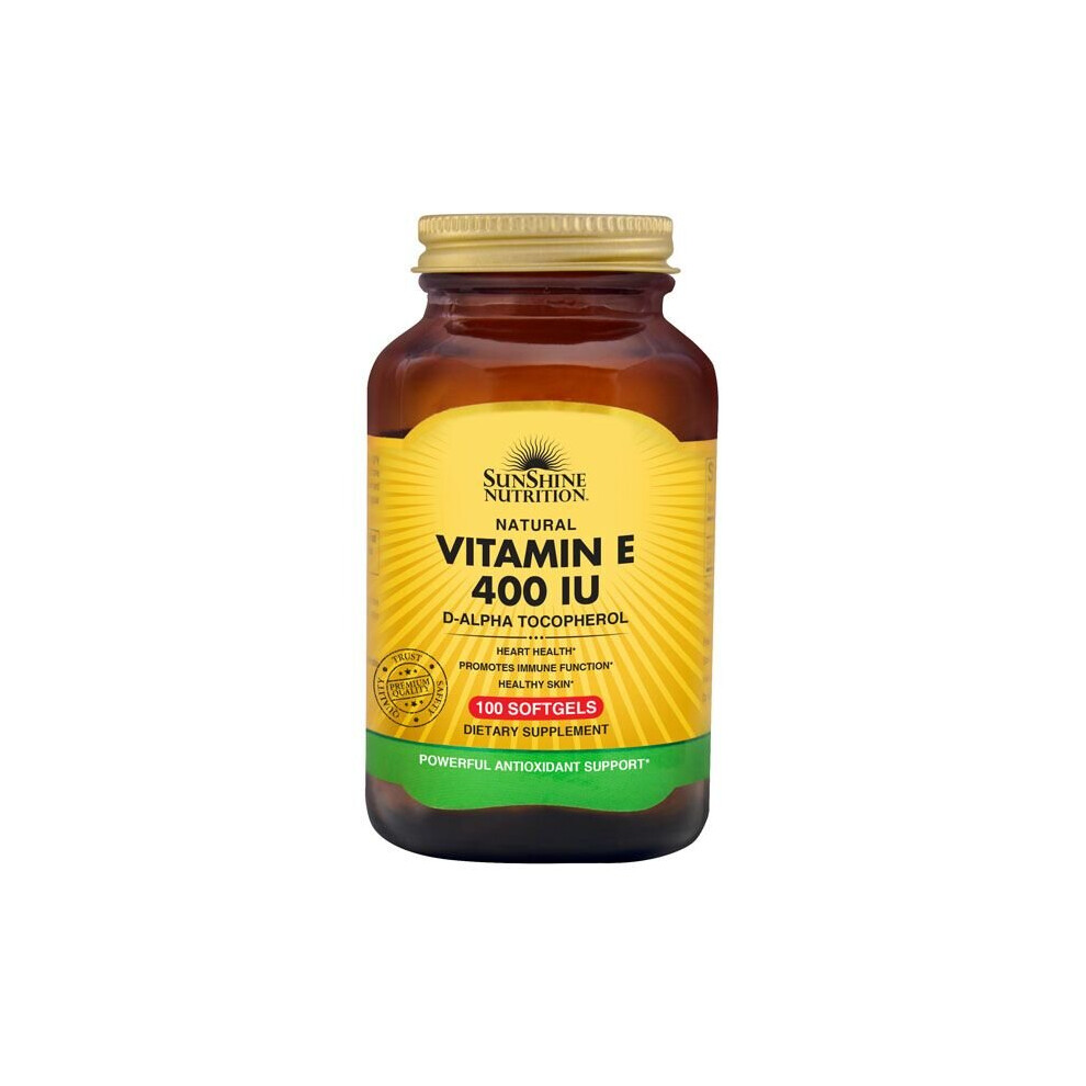 Sunshine Nutrition Natural Vitamin E 400 iu 100 Softgels