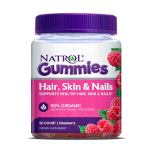 Natrol Gummies Hair Skin & Nails Raspberry 90's