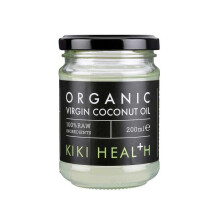 Kiki Health Organic Coconut Oil 200 ml Cold Pressed Virgin Coconut Oil for Cooking, Skin Care & Hair Nourishment