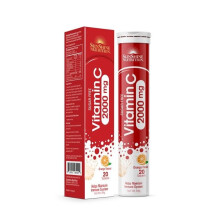 Sunshine Nutrition Vitamin C Orange Flavor Effervescent Tablet 20's creating a fizzy &delicious 2000mg