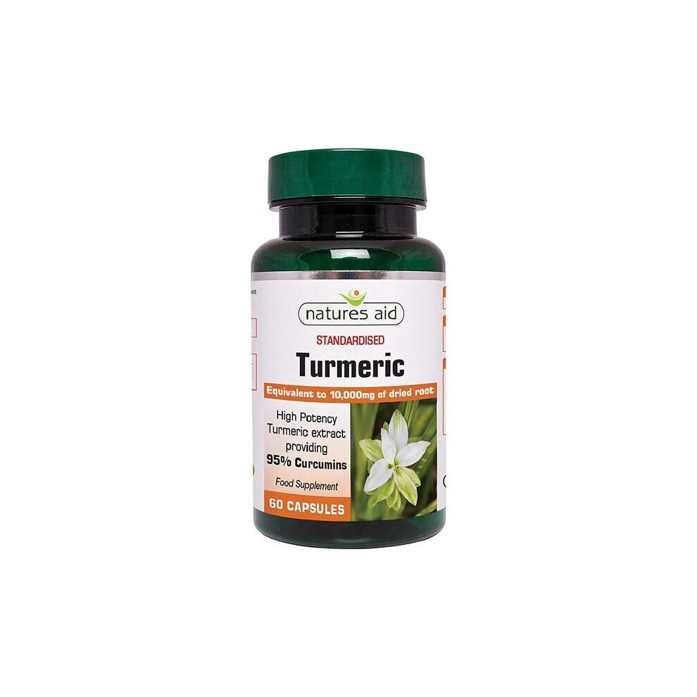 Natures Aid Turmeric 10000 mg (95% Curcumins) 60 Capsules