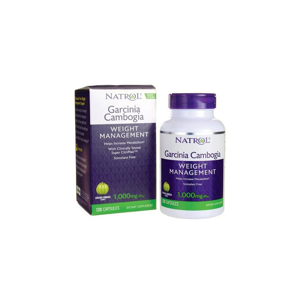 Natrol Garcinia Cambogia 120 Capsules Weight Management Supplement For Appetite Control, Metabolism & Fat Support