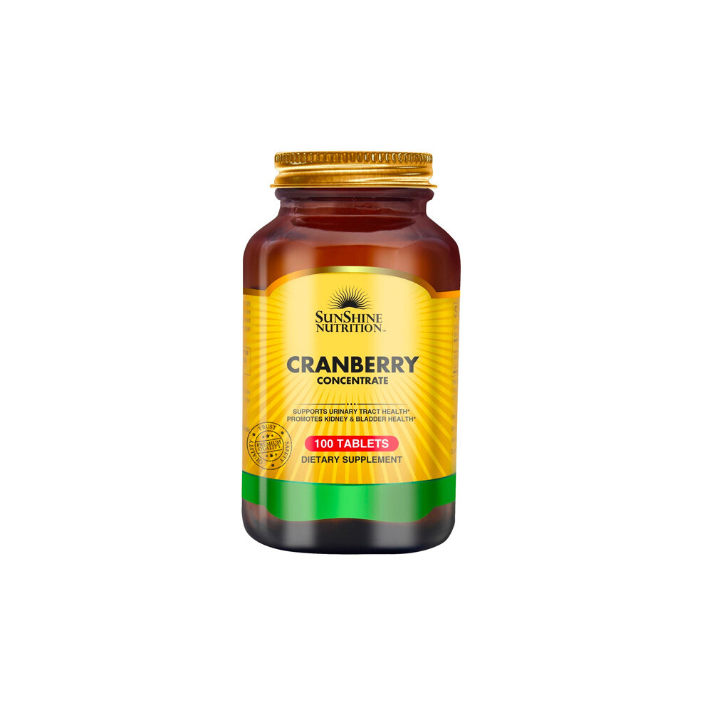 Sunshine Nutrition Cranberry Concentrate 100 Tablets: Urinary Tract Health Support