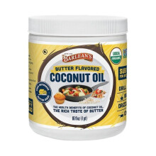 Barleans Butter Flavored Coconut Oil 16 oz Natural Coconut Oil Spread for Cooking Baking and Healthy Plant Based Fat Nutrition