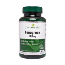 Natures Aid Fenugreek 500 mg 90 Capsules Herbal Supplement for Digestion, Metabolism & Wellness Support