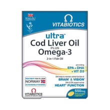 Vitabiotics Ultra Omega 3 & Cod Liver Oil Essential Wellness Capsules 60's