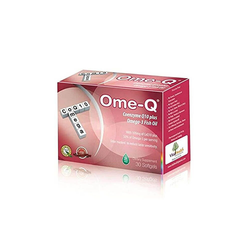 Vital Health Ome Q 30 Softgels Coenzyme Q10 Supplement For Heart Health, Energy & Antioxidant Support