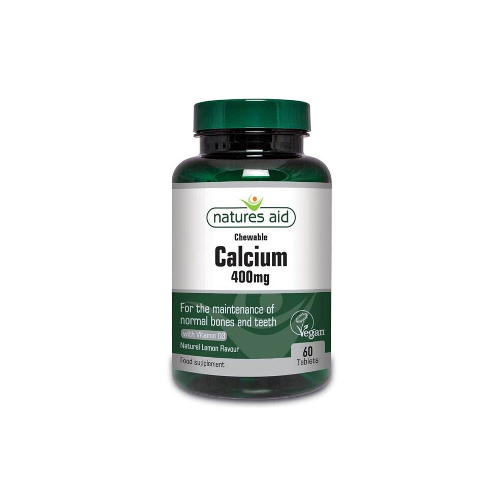 Natures Aid Calcium 400 mg Chewable Tablets 60's
