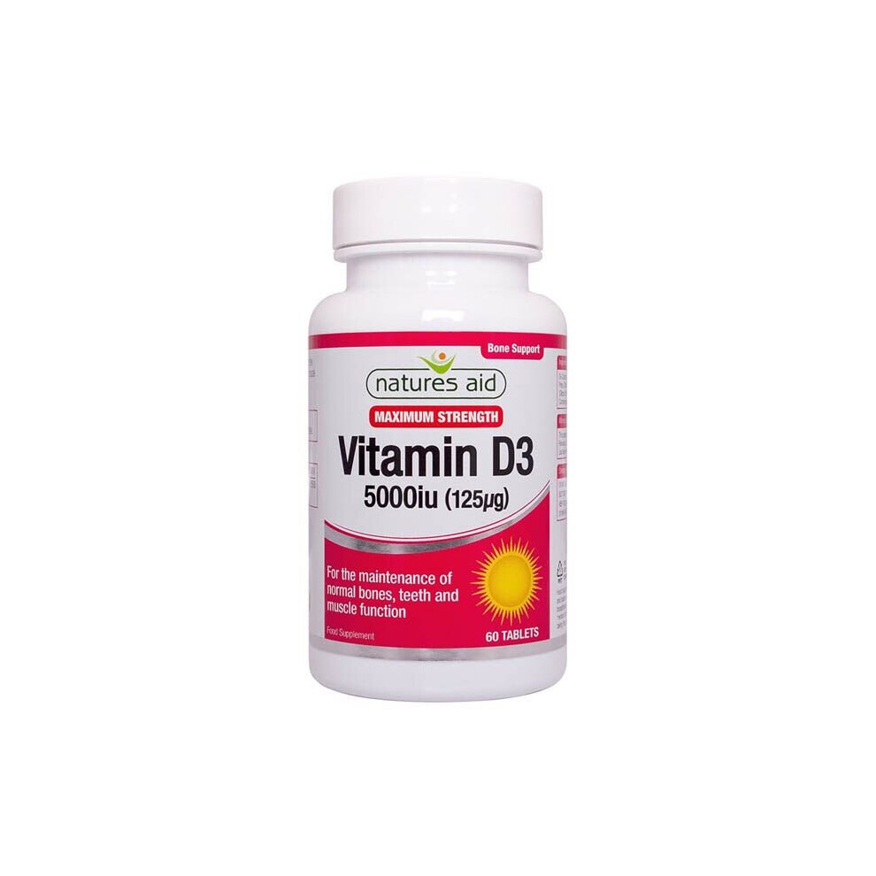 Natures Aid Vitamin D3 5000 IU Tablets 60's