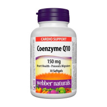 Webber Naturals CoQ10 150 mg 30 Softgels Heart Health Supplement for Energy, Cardiovascular Support & Antioxidant Protection
