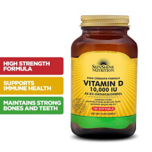 Sunshine Nutrition Vitamin D 10000 Iu Softgels 100's Potency Vitamin D3 Supplement