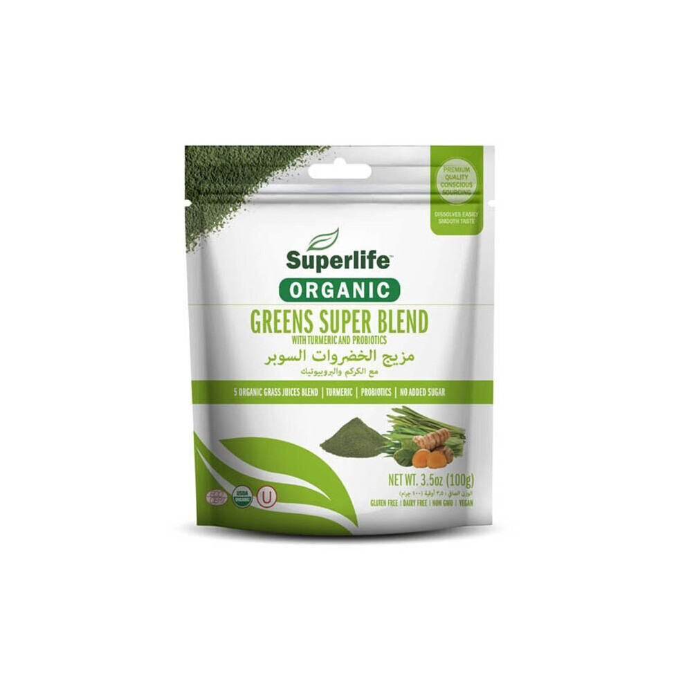 Superlife Greens Super Blend 100 G Superfood Powder For Detox, Energy, Digestion & Immune Support