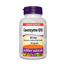 Webber Naturals CoEnzyme Q10 60 mg 30 Softgels Heart Health Supplement for Energy, Cardiovascular Support & Antioxidant Protection