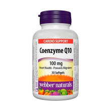 Webber Naturals CoQ10 100 mg 30 Softgels Coenzyme Q10 Supplement for Heart Health, Energy & Antioxidant Support
