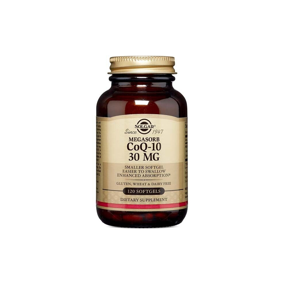 Potent CoQ-10: Each softgel contains 30mg of Coenzyme Q-10, a vital antioxidant. 120's