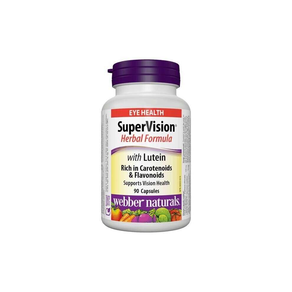Webber Naturals Super Vision 90 Softgels Eye Health Supplement With Lutein, Zeaxanthin & Antioxidants