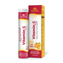 Sunshine Nutrition Vitamin C 1000 mg Orange Flavour - Effervescent 20 Tablets