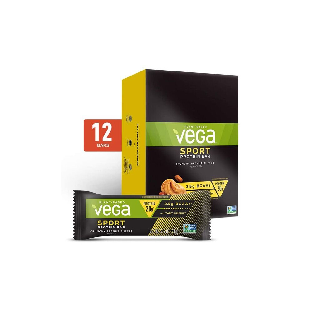 Vega Sport Protein Bar Crunchy Peanut Butter 70g - Box Of 12 Bars