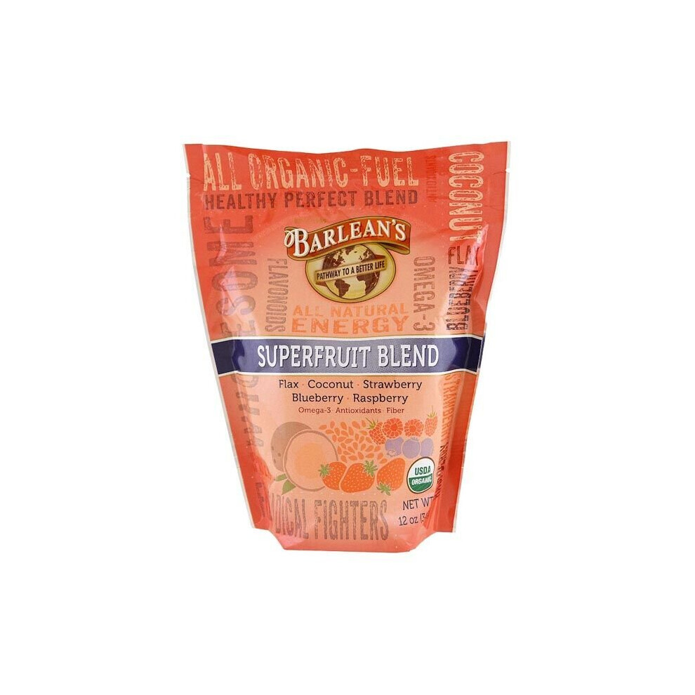Barleans Superfruit Blend 12 Oz Antioxidant-Rich Fruit Powder For Energy, Immunity & Wellness