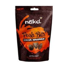 Nakd Cocoa Mandarin Posh Bits 130 g 6 Count Raw Fruit and Nut Bites Gluten Dairy Free Vegan Friendly Healthy Citrus Snack Pouch Pack