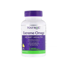 Natrol Omega 3 Extreme Lemon Softgels 60 Count Fish Oil Supplement for Heart Brain Eye and Joint Health Support with Fresh Lemon Flavor