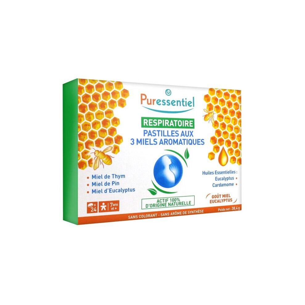 Puressentiel Respiratory Lozenges With 3 Aromatic Honey-24'S