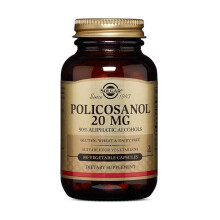 Solgar Policosanol 100 Vegetable Capsules Supports Heart Health General Wellness Vegan, Gluten Free, Dairy Free Kosher 20mg