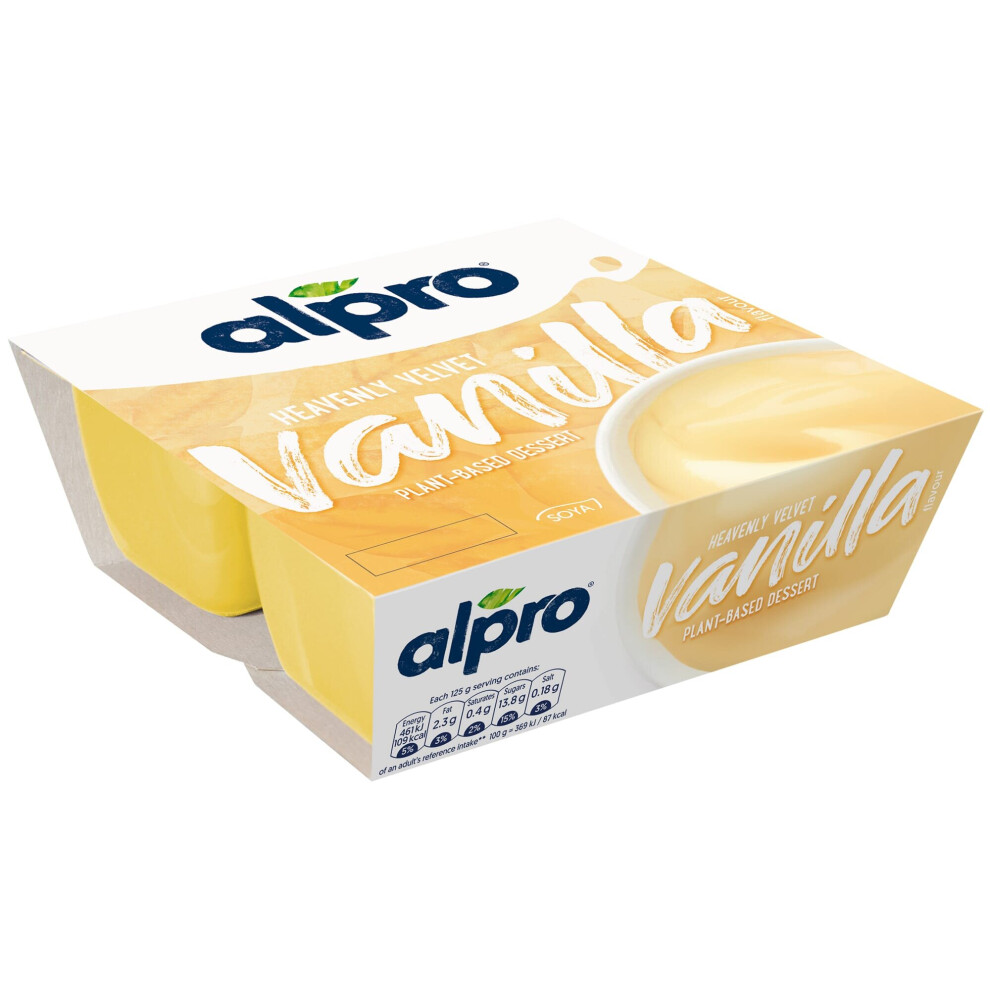 New Alpro Vanilla Dessert 125 G – Creamy Dairy-Free Vegan Soy Dessert