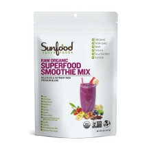 Sunfood Superfoods Organic Smoothie Mix 8 oz Nutrient Dense Superfood Blend with Maca and Cacao for Energy Immunity and Daily Nutrition