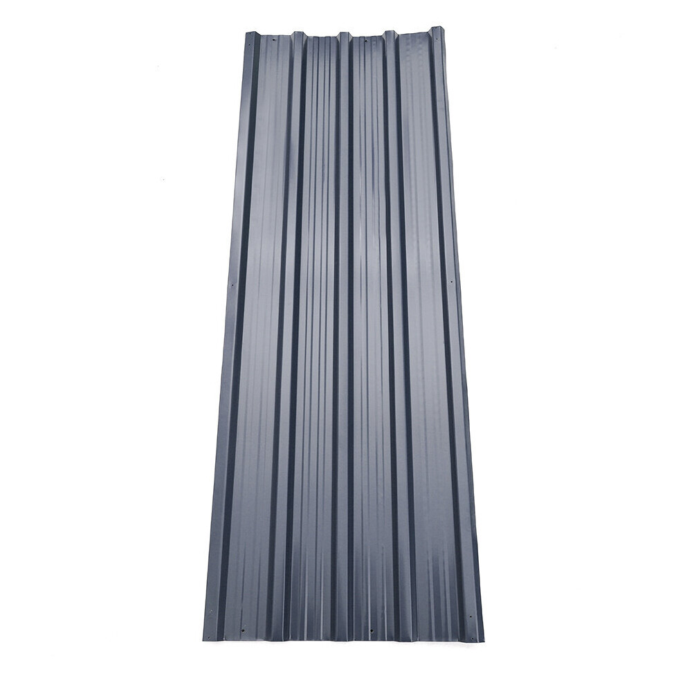 12 pcs Metal Corrugated Roofing Sheet Roof Sheet for Garden Storage Shed, Charcoal Black, L 129 cm x W 45 cm x T 0.27 mm