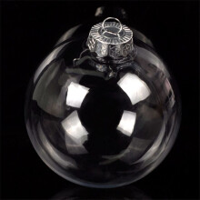 (10cm/3.93in) 1 PCS Christmas Ball Plastic Baubles Clear Fillable Xmas Tree Decor Ornament