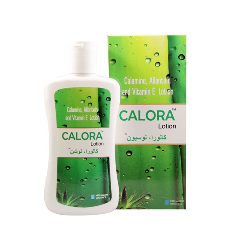 Calora Lotion 100 ml Soothing Formula with Calamine Allantoin and Vitamin E to Relieve Skin Irritation and Maintain Moisture