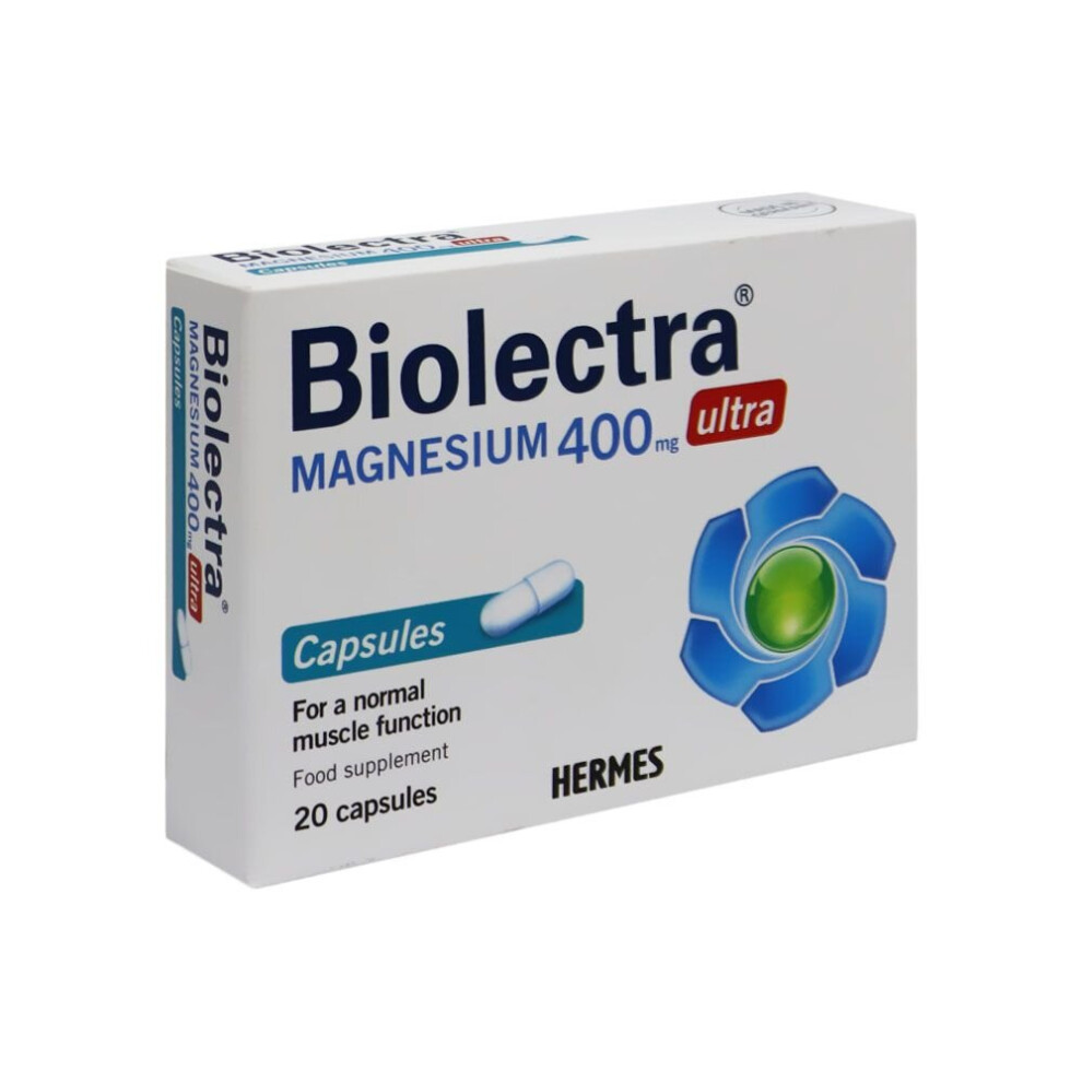 Bioelectra Hermes Ultra Magnesium 400 Mg Capsules 20'S