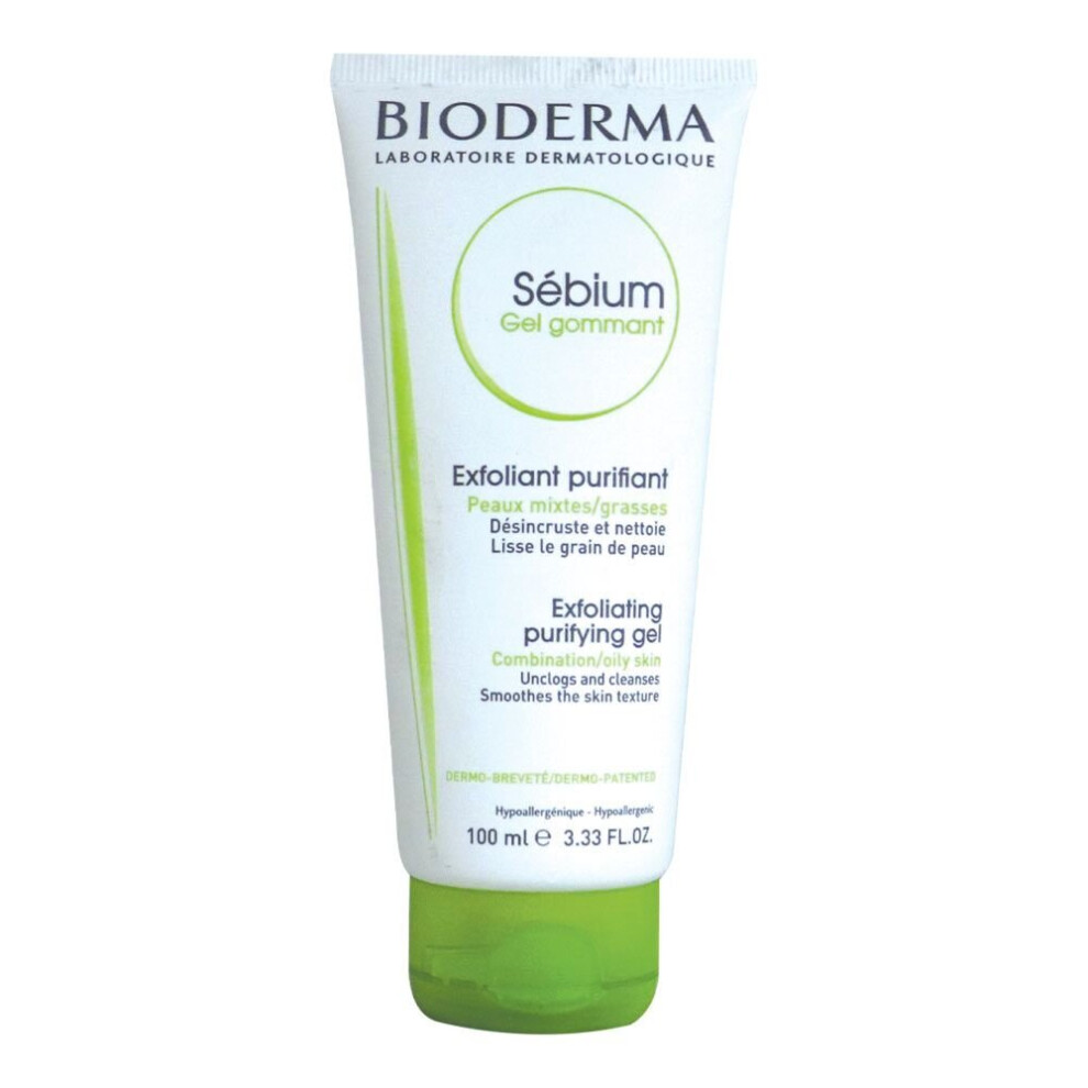 Bioderma Sebium Exfoliating Purifying Gel - Gentle Cleansing Formula, 100 mL