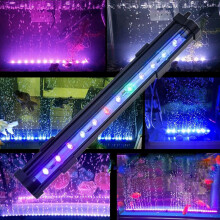 LED Aquarium Light RGB Fish Tank Bowl Light 7 Colors Change Submersible Light Air Bubble Lamp RGB Colorful Underwater Light