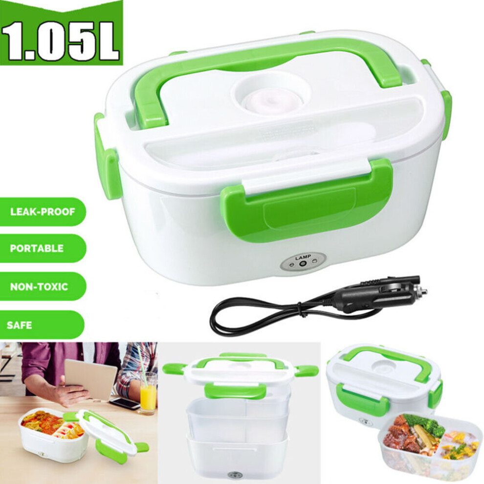 Portable Electric Heating Lunch Box 12V 24V Bento Travel Food Heater Car Plug