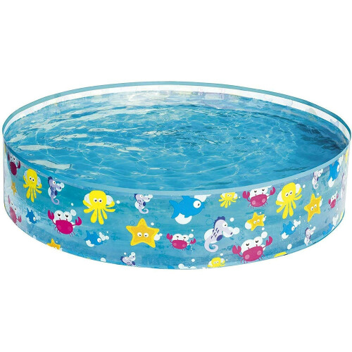 Bestway Bestway Fill N Fun Kids Paddling Swimming Pool Easy Set Up Rigid Vinyl PVC 1