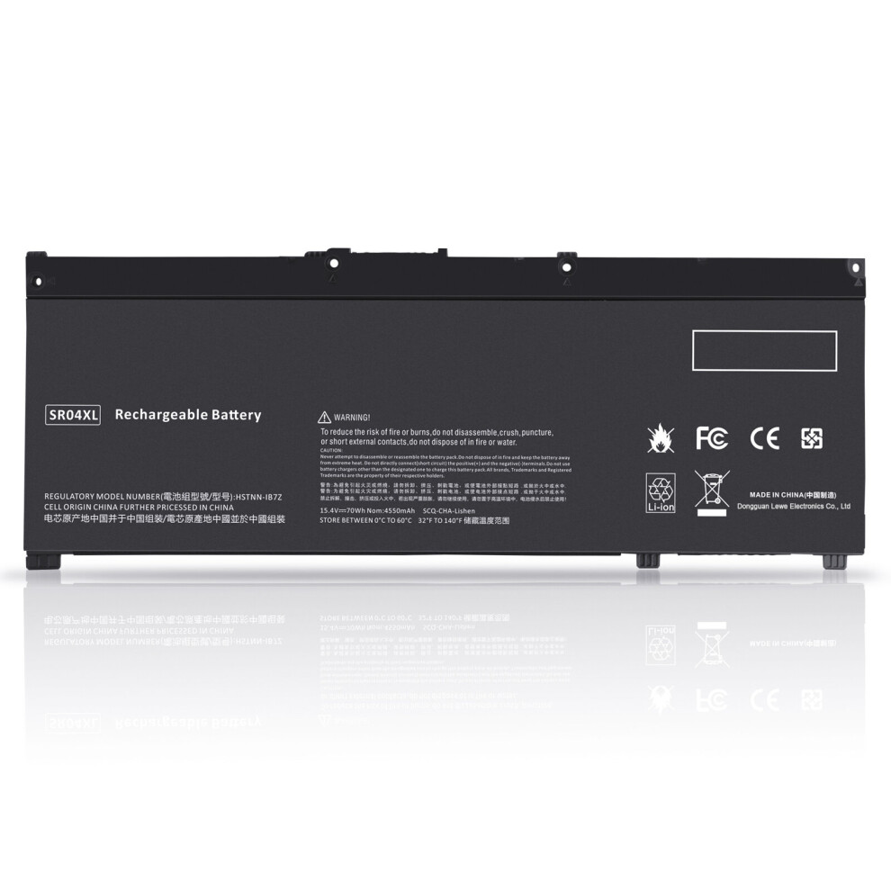 Futurebatt Laptop Battery For Hp Sr04xl Omen 15-Ce000 15-Ce015dx Hstnn-Ib7z 917724-855 15.4V 70Wh 6901489002360
