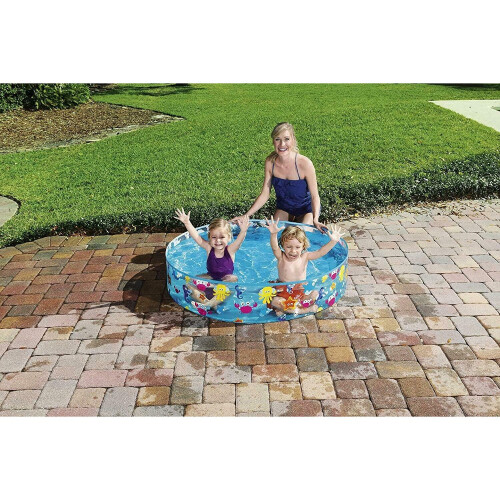 Bestway Bestway Fill N Fun Kids Paddling Swimming Pool Easy Set Up Rigid Vinyl PVC 2
