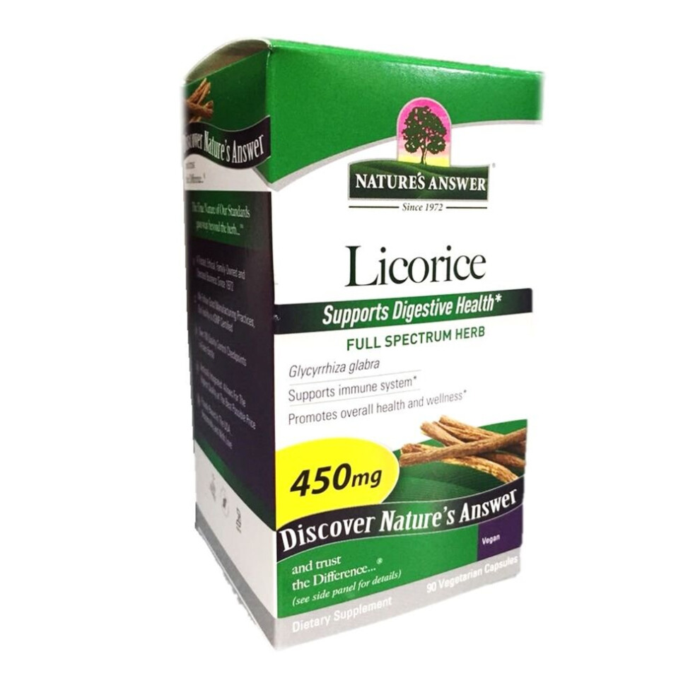 Nature's Answer Licorice Root 450 Mg Vegetarian Capsules 90'S