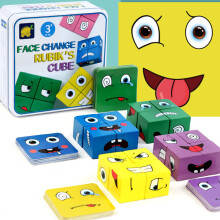 Face Changing Cube Geometri Puzzle Building Block Toys Kid Interaction Mind Game