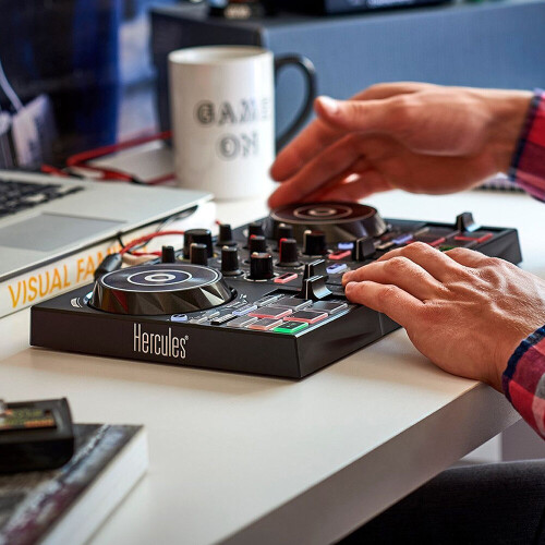Hercules DJControl Inpulse 200 USB DJ Controller Twin Deck with Jog Wheels and Tempo, Beat Learning Assistant and DJUCED Mix Software 1