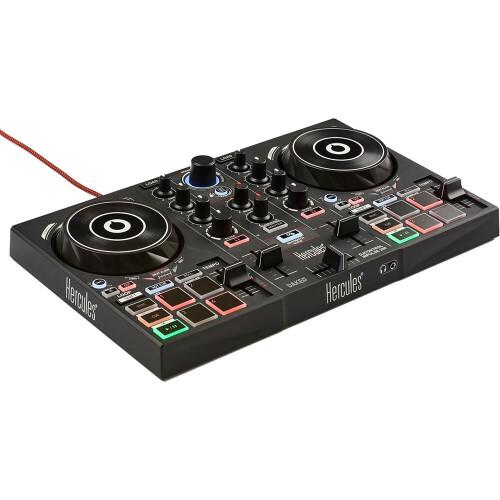 Hercules DJControl Inpulse 200 USB DJ Controller Twin Deck with Jog Wheels and Tempo, Beat Learning Assistant and DJUCED Mix Software 2