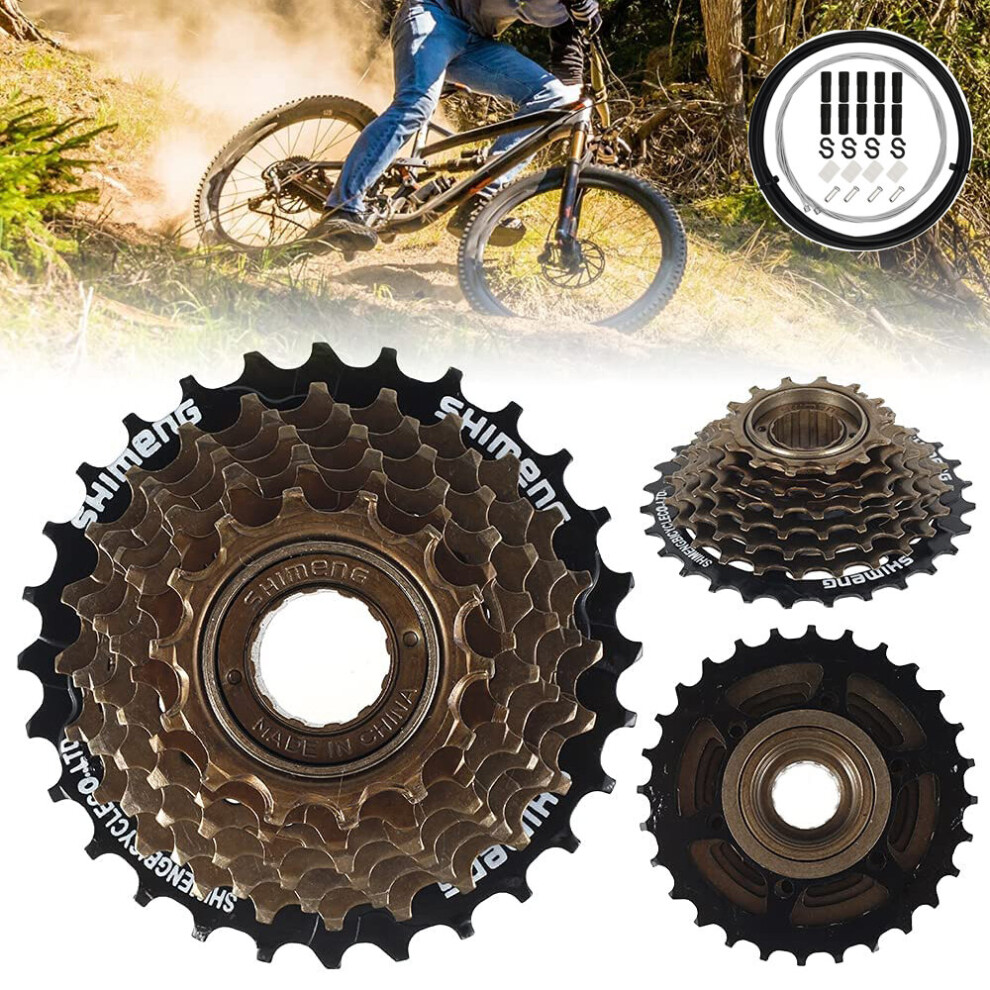 (TZ500-7 Speed 14T-28T) Bike Cassette - Bicycle Freewheel Cassette Sprocket 6/7 Speed 14T-28/32/34T Mountain Bike Replacement Accessory