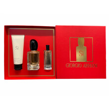 Gift Set Si by Giorgio Armani 50ml EDP & 15ml EDP & Body Lotion 75ml